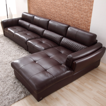 左右真皮沙发 简约现代大小户型客厅皮质家具 头层中厚牛皮沙发dzy